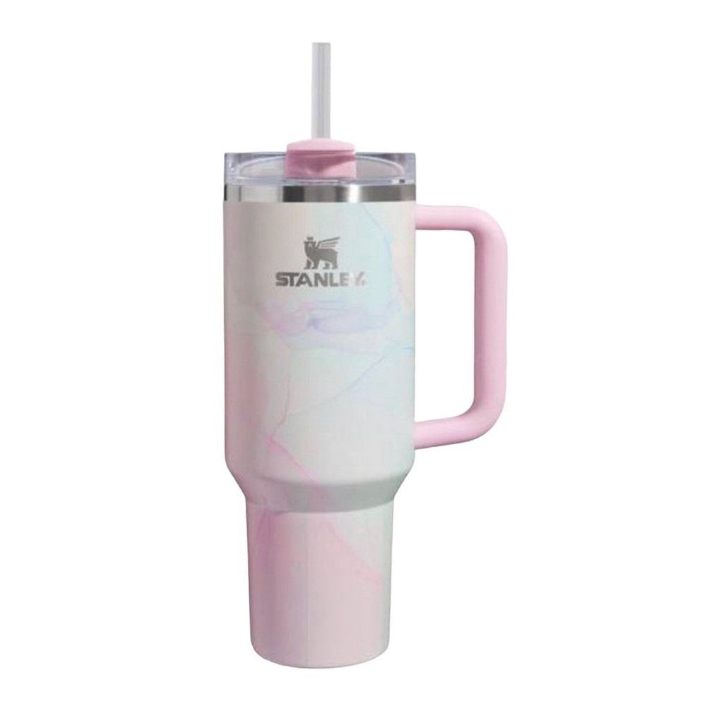 Stanley 40 oz Stainless Steel H2.0 Flowstate Quencher Tumbler Watercolor Tulle✨